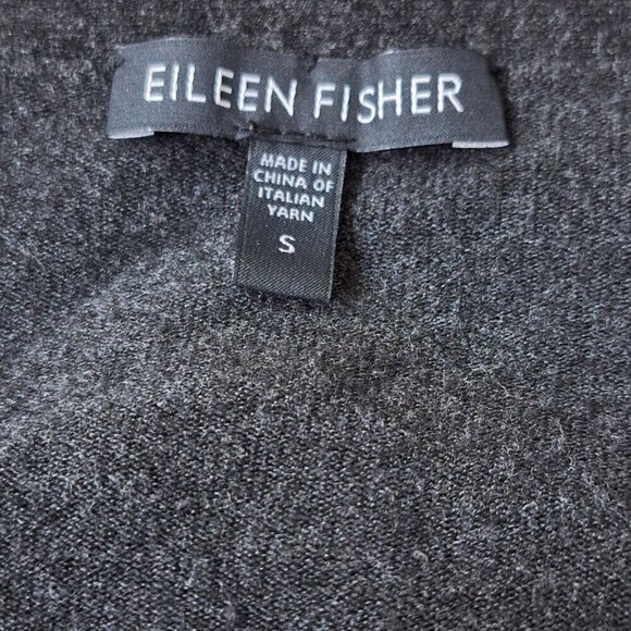 Eileen Fisher black Gray Button Down Sweater Small - Picture 4 of 4